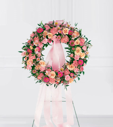 Respectful Pink Wreath